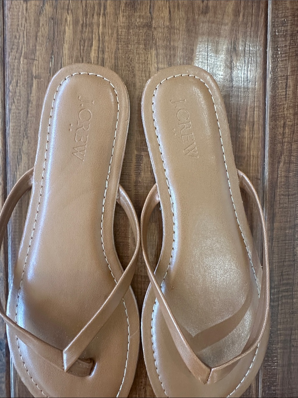 Lot of 2 J. Crew Women's Easy Summer Flip Flop Sandals in Black and Tan - Picture 8 of 9